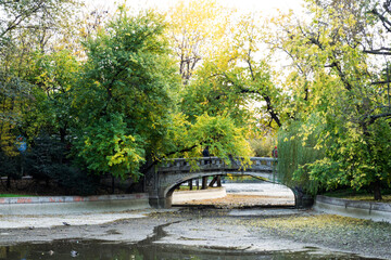 Cismigiu Garden, the oldest public garden in Bucharest. Romania.