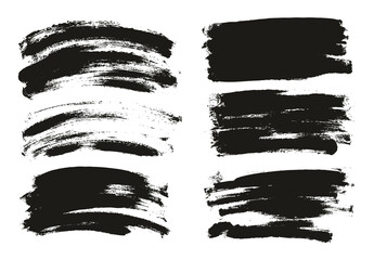 Round Sponge Thin Artist Brush Long & Curved Background Mix High Detail Abstract Vector Background Mix Set 