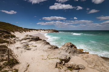 Scenic view of beach at De Hoop nature Reserve, South Africa.
