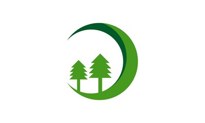 logo green pine tree