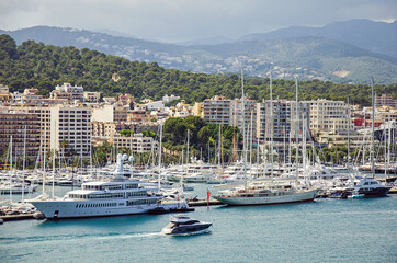 Luxury yachts in the port of Palma de Mallorca, Spain © Igor