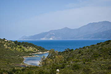 view of the sea and mountains