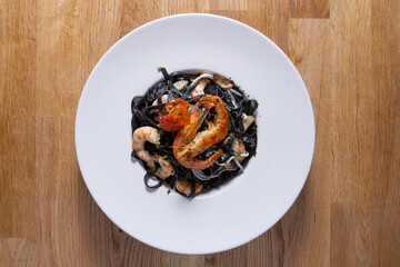 Seafood Black Spaghetti.