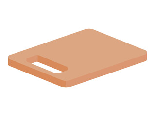 cutting board on white background
