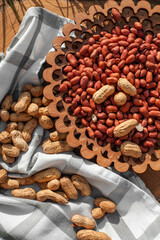 Lots of Roasted Peanuts. Mix of peeled and unpeeled nuts.