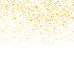 Gold glitter dot and white empty background vector illustration