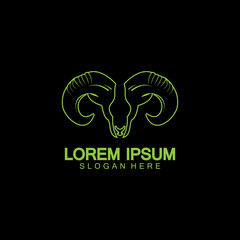 Rams goat head logo icon design vector illustration