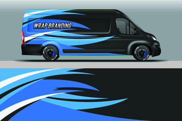 Car wrap company design vector. Graphic background designs for vehicle van livery 
