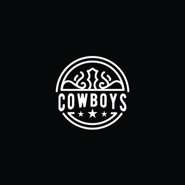 Illustration emblem country music western saloon bar vintage retro logo vector