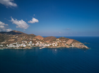Aerial photo of the resort village Bali in Crete, Greece