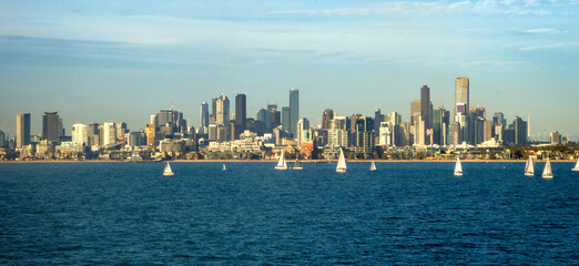 Melbourne skyline from the ferry