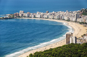 View on Copacabana from Sugarloaf Mountain
