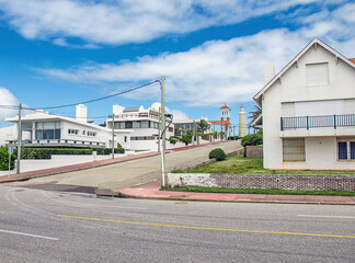 Nice sunny street at Punta del Este, Uruguay