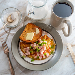 Ham Cheddar Cheese Omelette