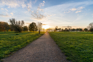 The way to the northern beach of the Cospudener Lake in Leipzig