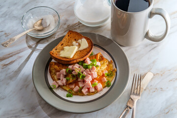 Ham Cheddar Cheese Omelette
