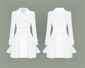 Obraz premium Woman white coat. vector illustration