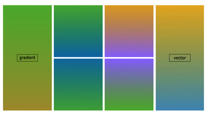 Obraz premium Color gradient pastel soft tones background set. Pale colors screen vector design for mobile app, website or UI