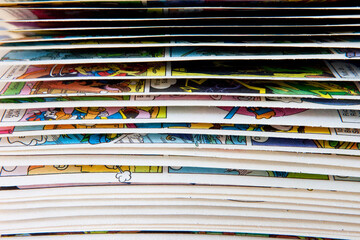 close up of pages from a comic book