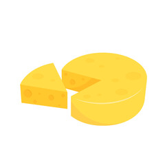 Cheese on white background. Cheese symbol. cheese logo design. 