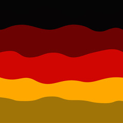 Abstract wavy national flag of the Federal Republic of Germany