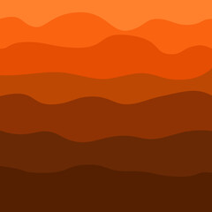 Abstract vector orange wavy background