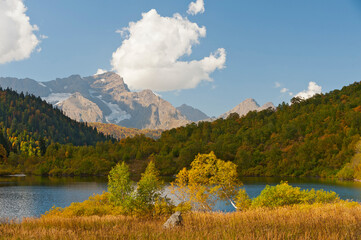 Autumn landscape in the Caucasus