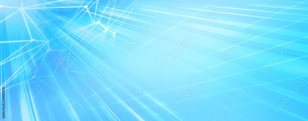 Canvas Prints panoramic abstract dot and triangle connection., the world is connect concept, digital futuristic mi