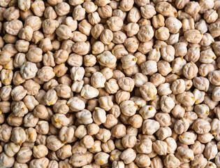 Chickpea background. View from above
