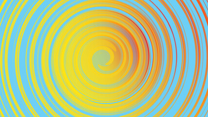 The texture is yellow abstract, the background of cosmic energetic magical beautiful bright multicolored bubbles bubbles circles lines stripes spirals and geometric shapes. illustration