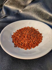 flax seeds  in plate