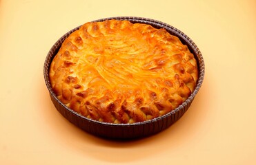 
cabbage pie close-up