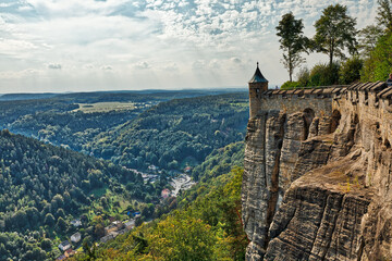 Aussicht Festung Königstein - obrazy, fototapety, plakaty