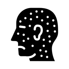 allergic rash glyph icon vector illustration black