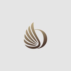 Letter O Logo Luxury wing. Trendy Design concept luxury wing and letter A for corporate, lawyer, notary, firm, automotive, community and more brand identity.