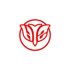 initial letter H Z bow and arrow, modern minimalist design with circle decoration.