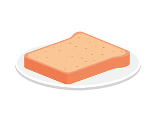 piece of bread on a plate