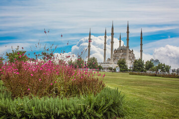 Obraz premium Adana / Turkey, Sabanci Central mosque view. Travel concept photo.