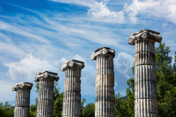 Ruins of the Temple of Athena of Ancient Greek City of Priene, Turkey / Aydin