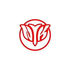 initial letter N K bow and arrow, modern minimalist design with circle decoration.