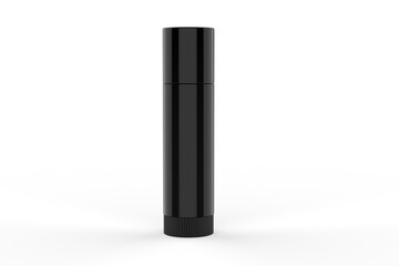 Multifunctional Empty Lip Balm Container Tubes with Twist Bottom and Top Cap. 3d render illustration.