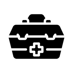 first aid kit glyph icon vector illustration