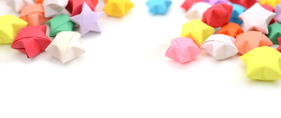 Colorful origami lucky stars