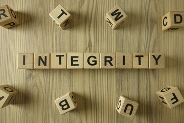 Word integrity from wooden blocks