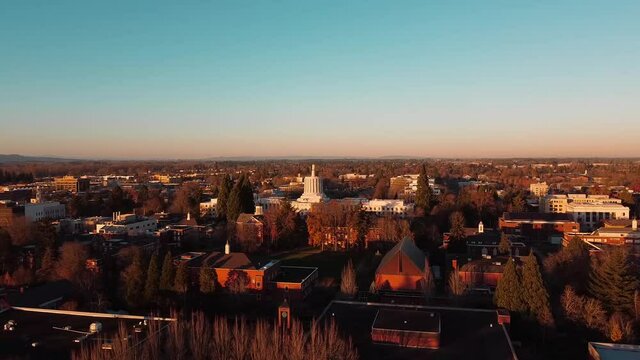 Aerial view of downtown Salem Oregon
