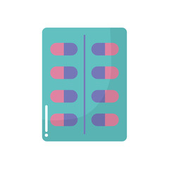 pill tablet with pink and purple pills