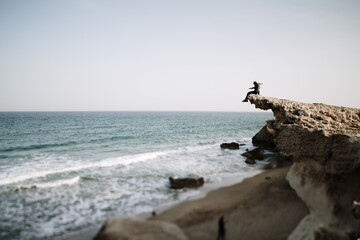 person watching the sea