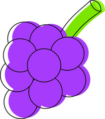 Ilustraci&oacute;n vectorial de una mora - illustration of a orange fruit  - vector with outlines