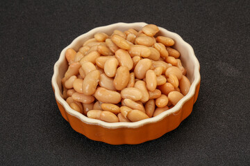 White beans kidney in the bowl