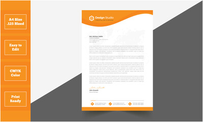 modern company letterhead design template